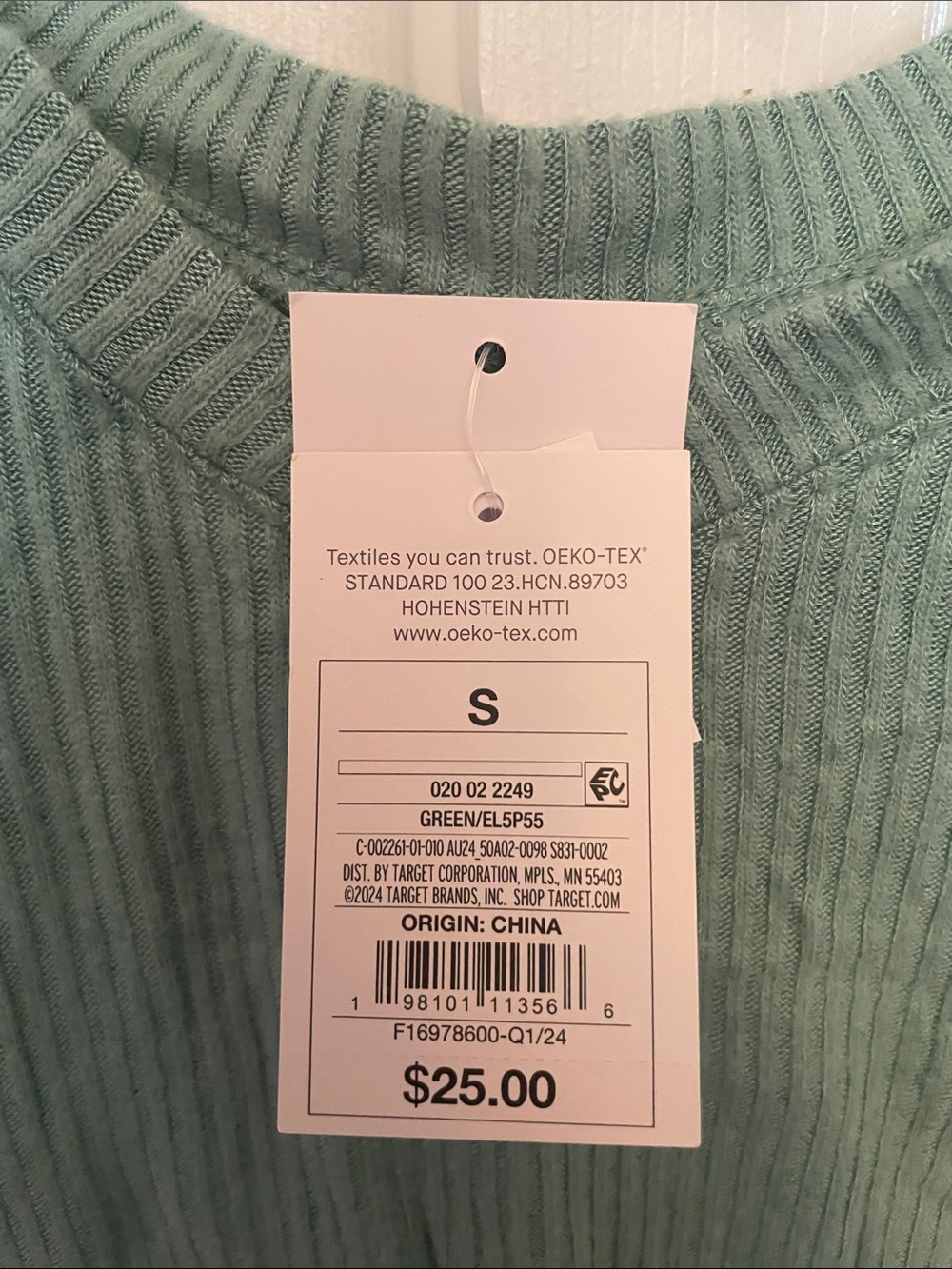 Auden Sage Green Ribbed Knit Lounge Set (Top & Pants) - Picture 2 of 4